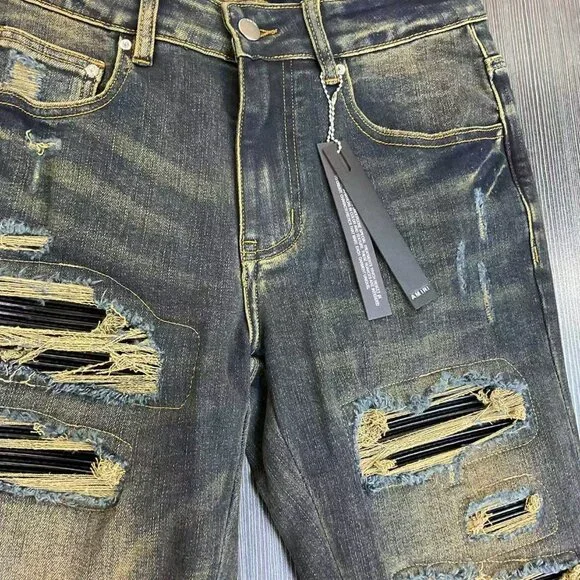 amiri vintage ripped casual jeans